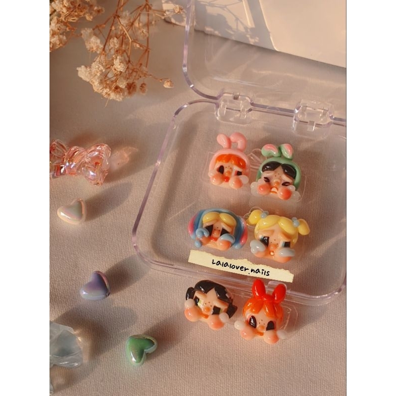 อะไหล่ติดเล็บ งานปั้นนูน ตัวการ์ตูนติดเล็บ งานArt toy , น่ารักๆ (ลูกค้าสั่งไปติดเอง) ส่งเรฟทางแชทนะคะ