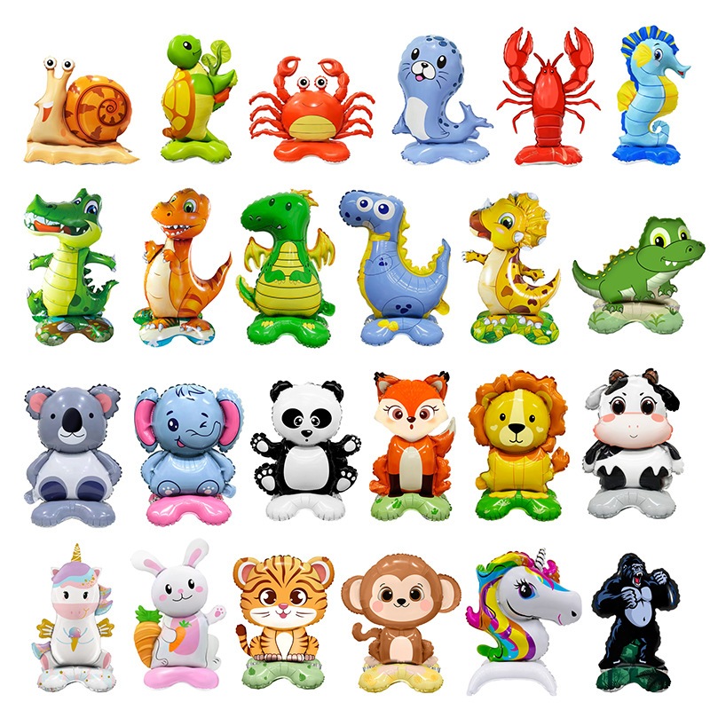 🇹🇭 ส่งเร็ว ร้านไทย ลูกโป่ง ถูกสุดใน Shopee ลูกโป่งสัตว์ ฟอยล์ ลูกโป่งรูปสัตว์ ตั้งได้ พร้อมฐาน - รูปที่ 2