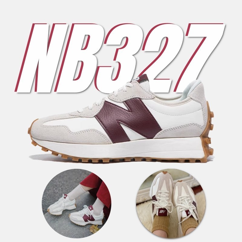 New balance 327 ของแท้ รองเท้าผ้าใบผญ official new balance WS327KA รองเท้ากีฬาชายและหญิง