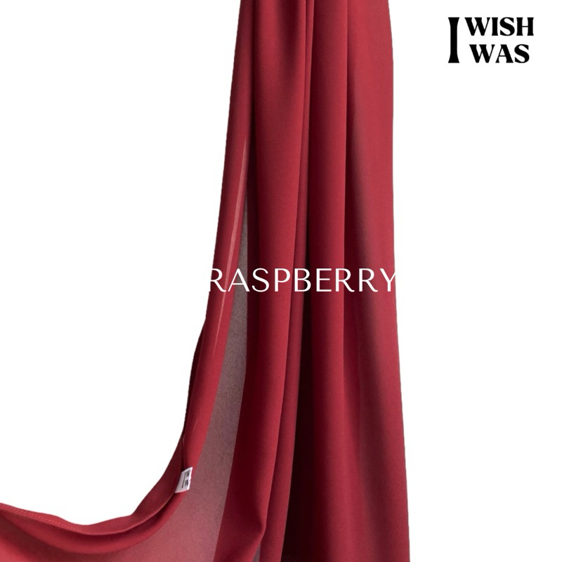 hijab premium chiffon สีraspberry /แดงเชอร์รี่