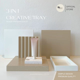 ถาดไม้จัดระเบียบ วางพร็อพถ่ายรูป prop tray ใส่น้ำหอม เครื่องสำอาง เครื่องเขียน ถาดเสริ์ฟ minimal