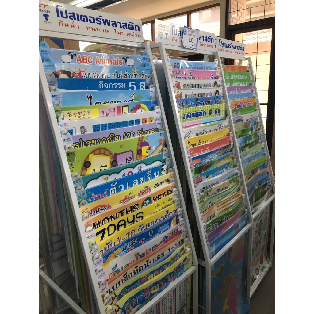 โปสเตอร์พลาสติก สื่อการเรียนรู้ ยี่ห้อ OST ขนาด 50x70cm