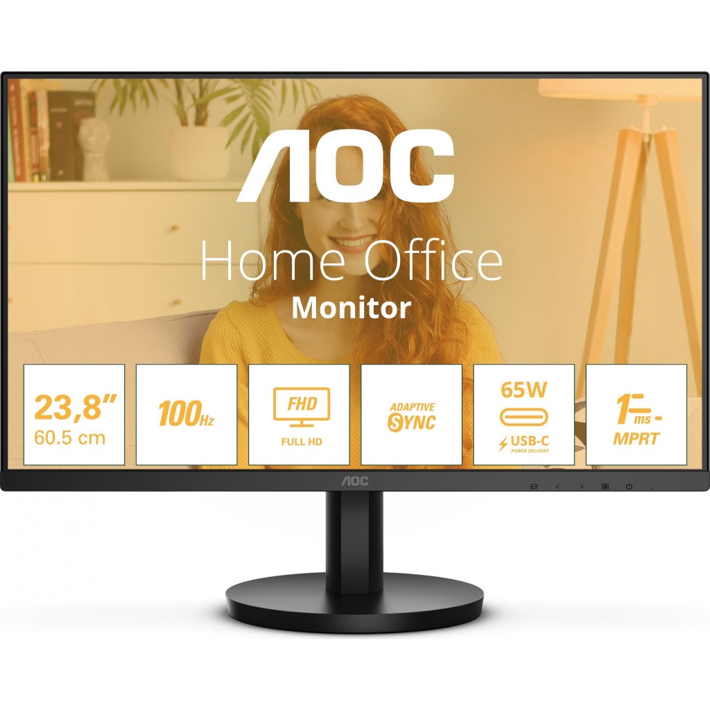 Monitor 24B3CA2 Empower your view, 23.8" FHD monitor featuring 100Hz refresh แถม mouseGM310