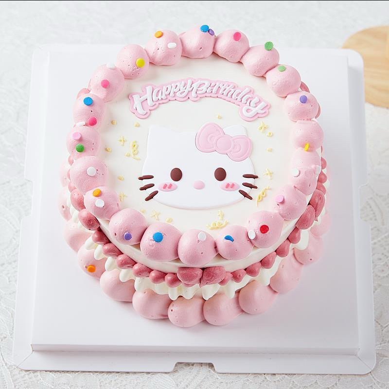ซิลิโคนลายคิตตี้ คุโรมิ แต่งเค้ก พร้อมป้าย HBD
