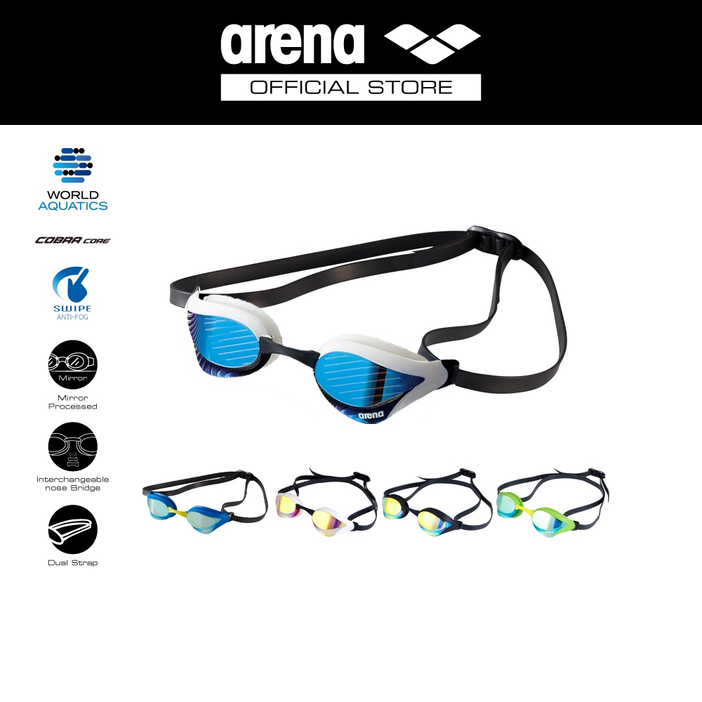 ARENA TOP RACING GOGGLE COBRA CORE MIRROR แว่นตาว่ายน้ำ ASVYKL