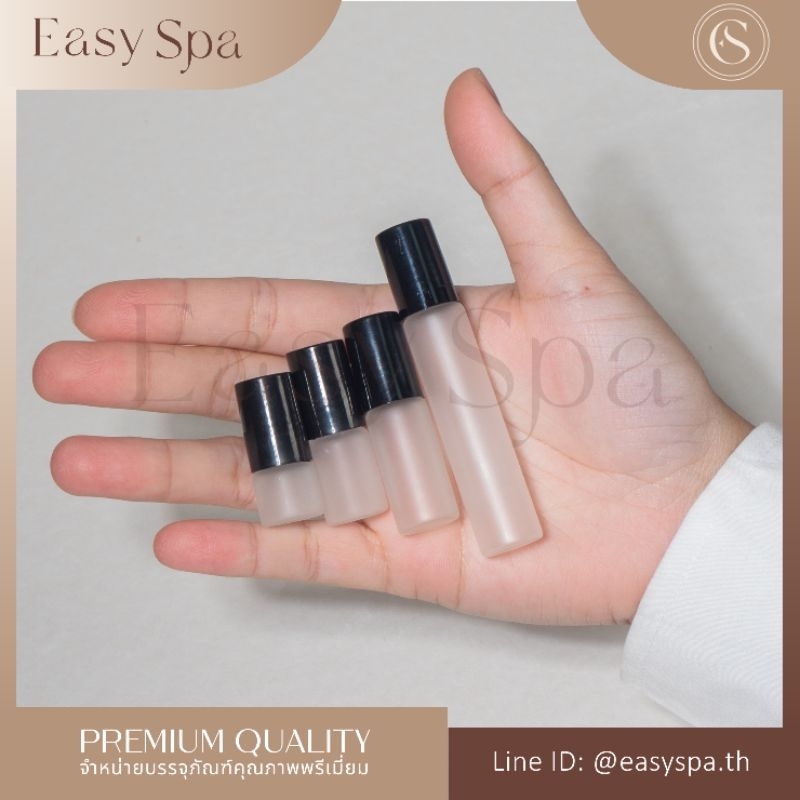 (ปลีก) ขวดลูกกลิ้งแก้ว หลากสี ลูกกลิ้งสแตนเลส 1ml 2ml 3ml 5ml 10ml