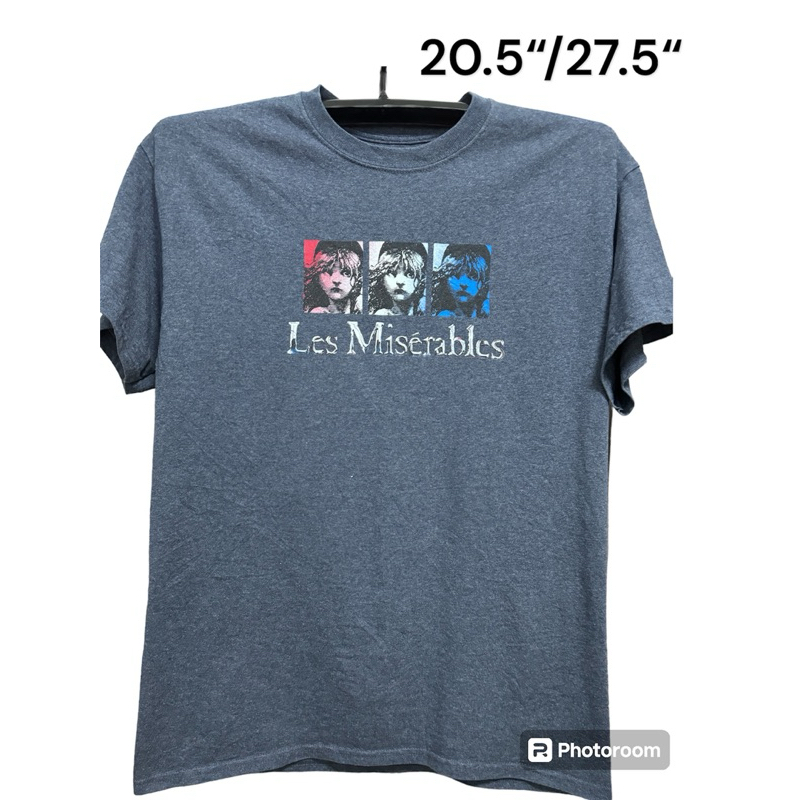 Les Miserables T Shirt Gray / Blue Size Medium