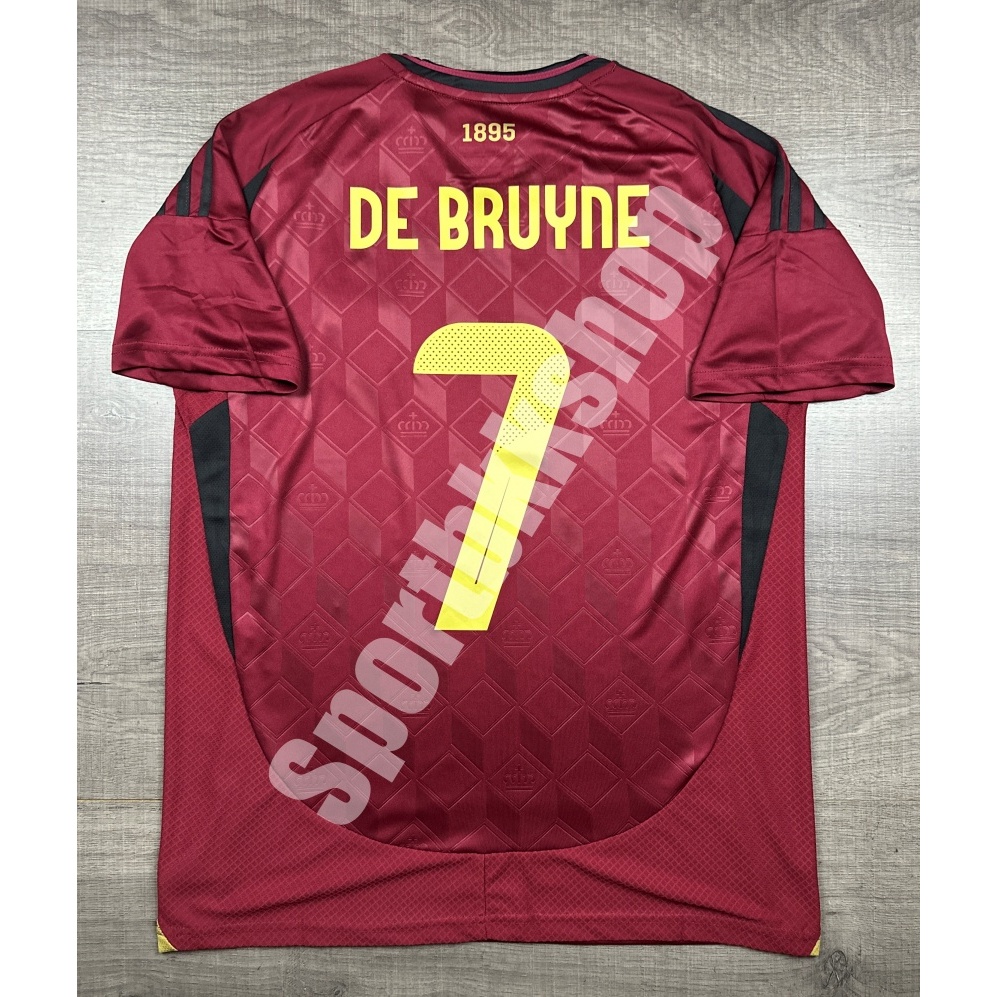 เสื้อฟุตบอล ทีมชาติ Belgium Home เบลเยี่ยม เหย้า ยูโร 2024 พร้อมเบอร์ชื่อ 7 DE BRUYNE