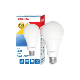 [ยกกล่อง = 10หลอด] หลอดไฟ led แสง daylight 15W 18W (TOSHIBA)