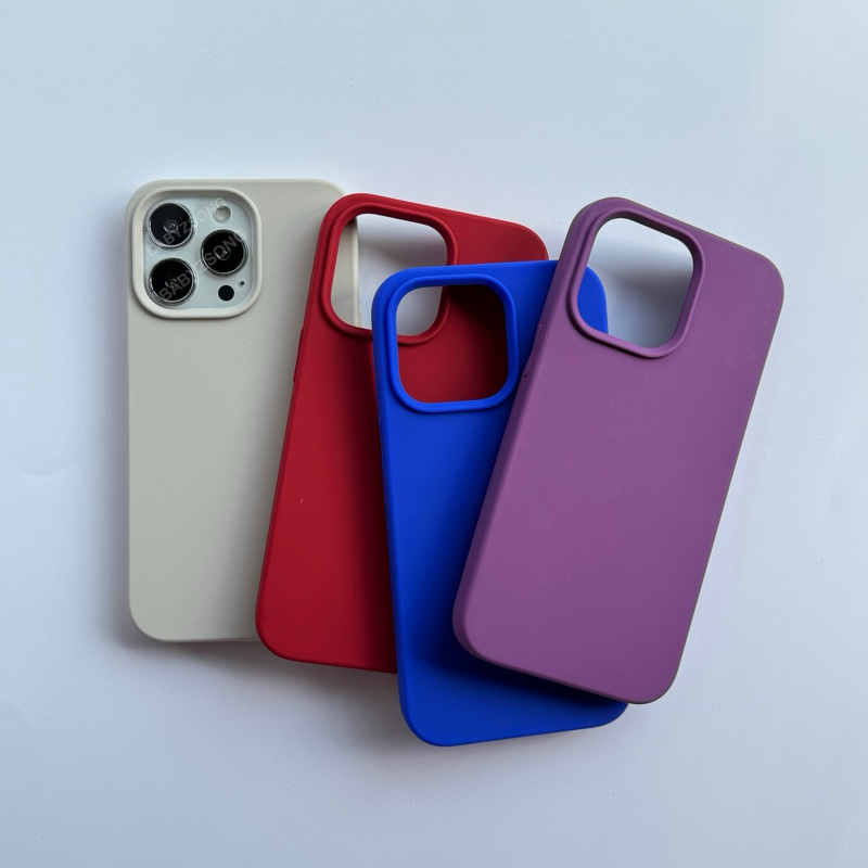 SET05 Siliconeกำมะหยี่ เคสซิลิโคนสีพื้นกำมะหยี่ เคสสำหรับรุ่นไอโฟน78/SE-17 17Air 17Pro 17ProMax