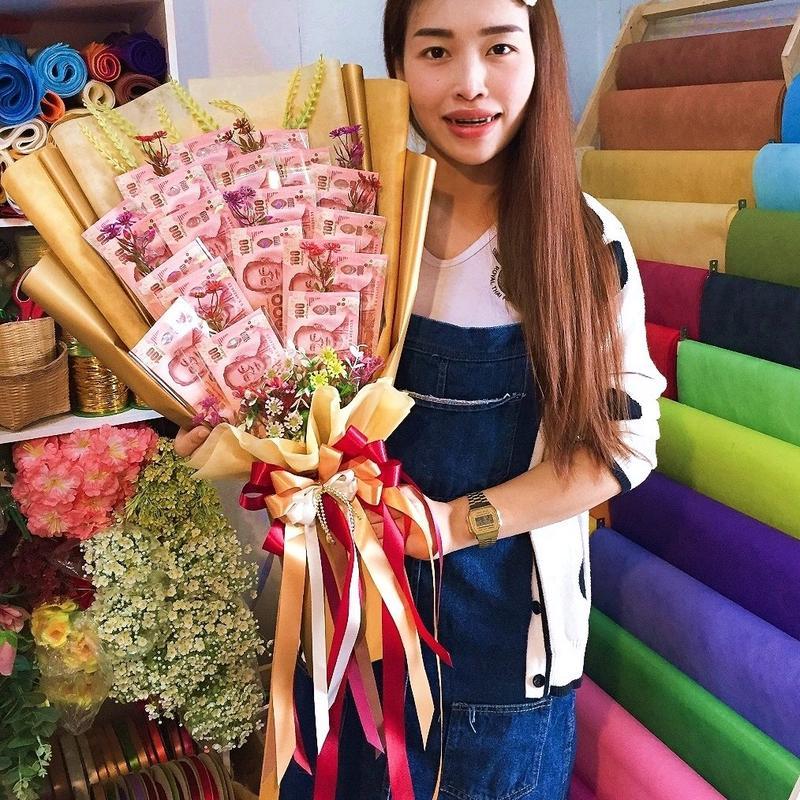 [1 ชิ้น] โบว์ผูกช่อดอกไม้ แบบไซส์ใหญ่ งานปราณีตงดงาม สำหรับตกแต่งของขวัญ ช่อดอกไม้รับปริญญา - รูปที่ 2