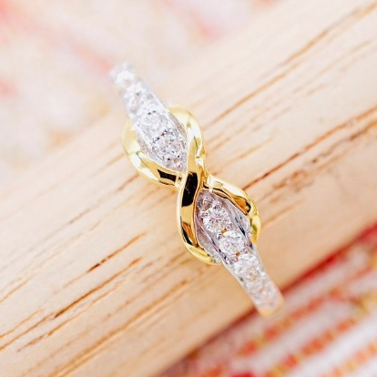 [PCPY Jewelry] แหวนเพชรแท้ 💎 เพชรเบลเยี่ยมคัต น้ำ100 ทองคำแท้9K (ทอง37.5%) มีการ์ดรับประกัน [9KPRB11