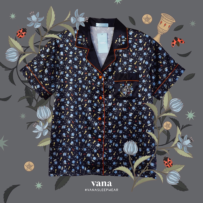 ชุดนอนผู้หญิง Vana ลาย Hope ผ้าซาติน ลายน่ารัก | Collection The magical bless | ชุดนอน เสื้อ กางเกง ชุดกระโปรง