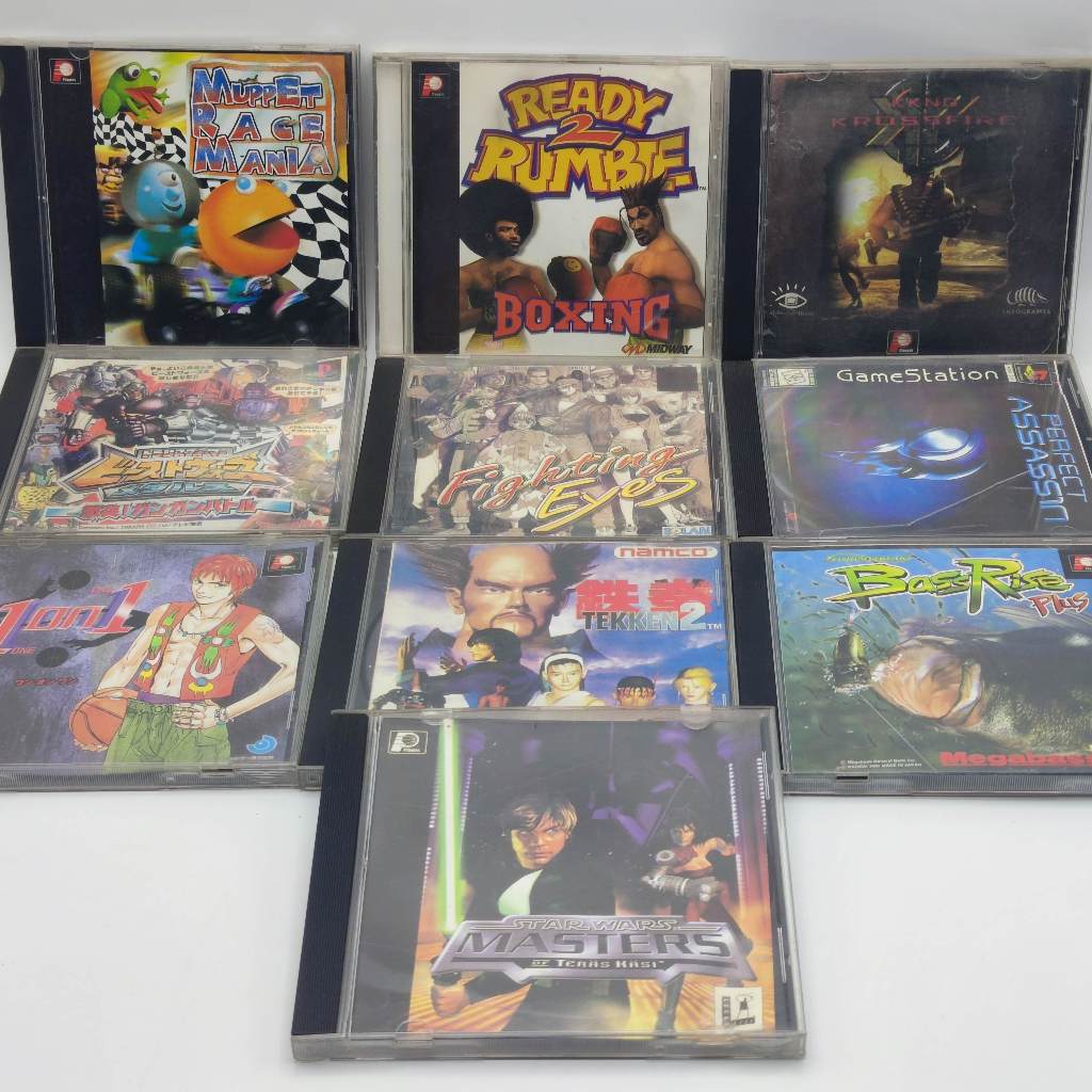 PS1 แผ่นก๊อปปั้ม SET 10 เกมส์ [bootleg][S7] แผ่นมือสอง ฝากล่องมีแตกบ้าง ทุกแผ่นไม่ได้เทส ไม่มีประกัน
