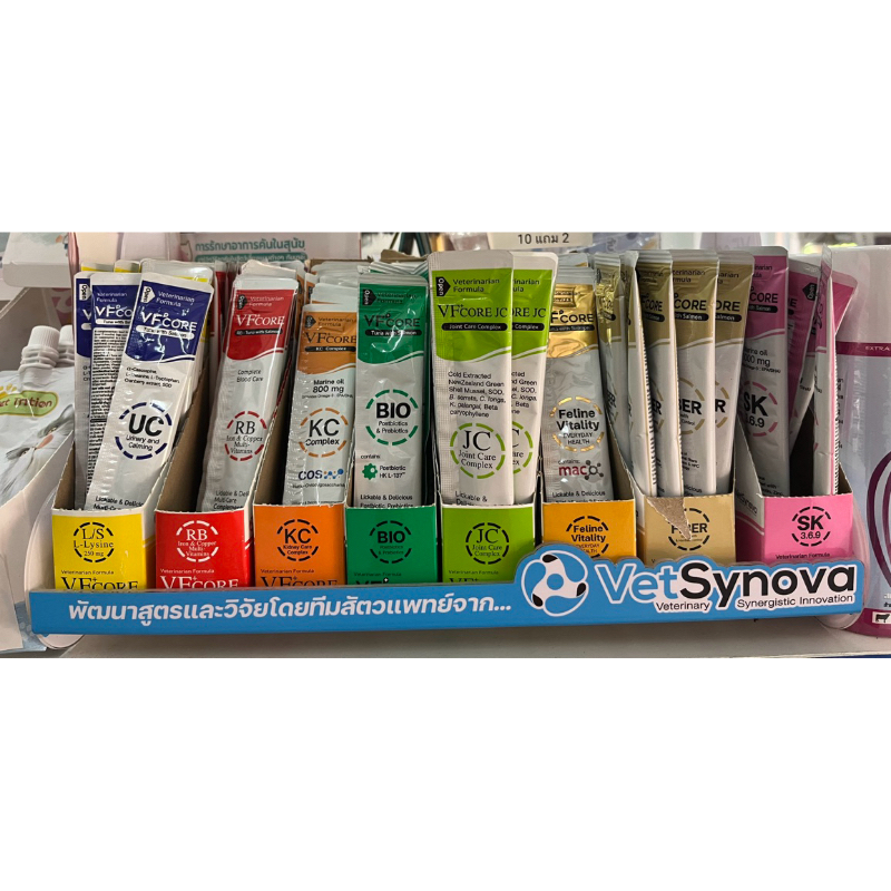 จำหน่ายแยกซอง🔥ขนมแมวเลีย VFcore ไลซีน, บำรุงเลือด, บำรุงข้อต่อ,บำรุงไต,บำรุงขน,คลายเครียด🔥