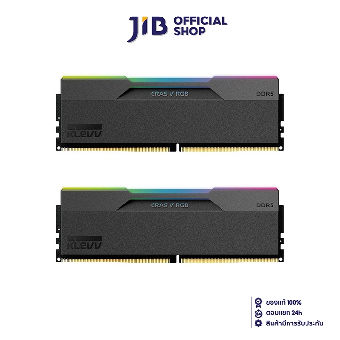 64GB (32GBx2) DDR5 6000MHz RAM (หน่วยความจำ) KLEVV CRAS V RGB GAMING OC MEMORY (KD5BGUA80-60A300G)