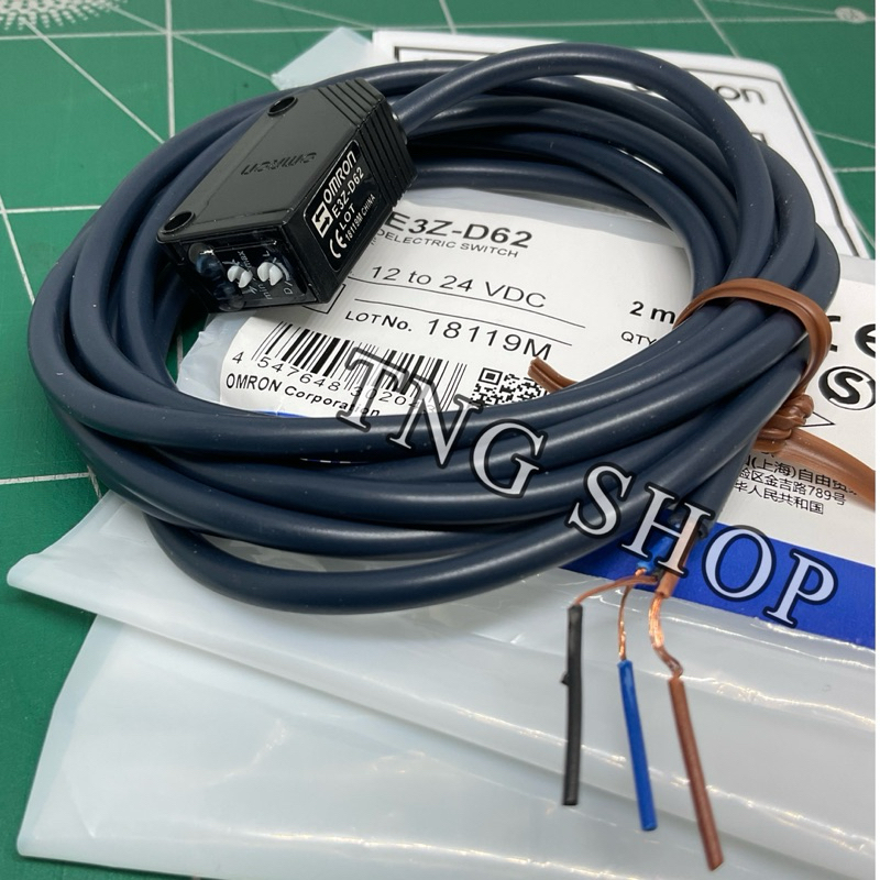 เซ็นเซอร์ E3Z-D62 (NPN-NO) ระยะตรวจจับ10-80CM Photoelectric switch โฟโต้ เซ็นเซอร์ Sensor จับวัตถุ 12-24VDC OMRON