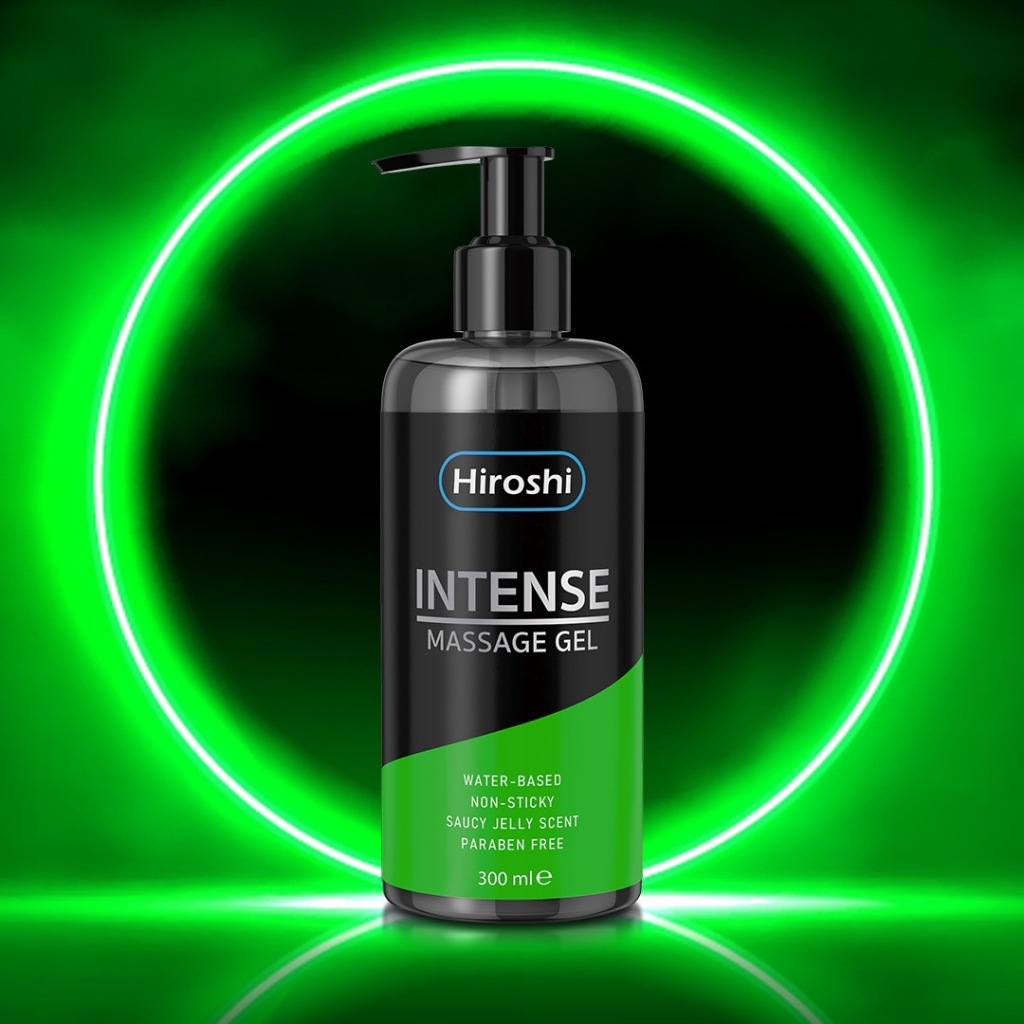 เจลหล่อลื่น Hiroshi Intense เนื้อเจลใส ไม่ยืด กลิ่น Saucy jelly หอมเยลลี่ ปริมาณ 300 ml (สีเขียว)
