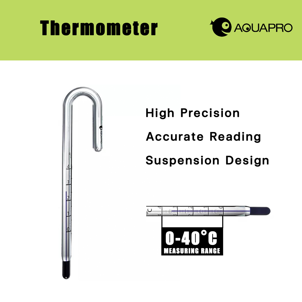 AquaPro ปรอทวัดอุณหภูมิตู้ปลา ตู้ไม้น้ำ แบบแขวนขอบตู้ ขนาด 6mm, 8mm, 10mm , 12mm