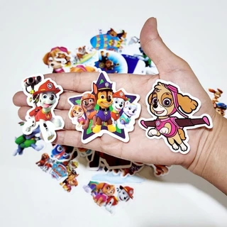 สติ๊กเกอร์ Paw Patrol พอล พาโทรล ติดแน่น กันน้ำ ติดขวดน้ำ ของเล่น (50 ชิ้น) sticker