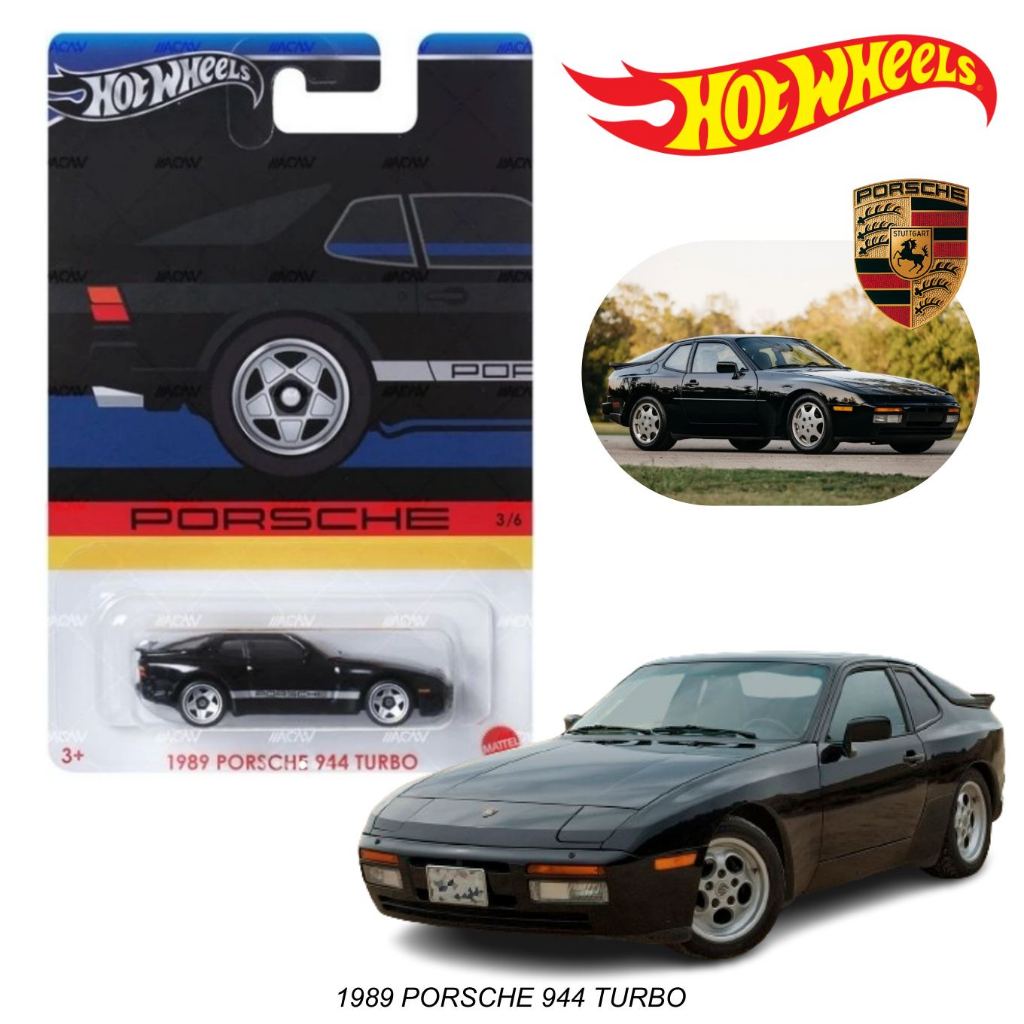 1989 PORSCHE 944 TURBO โมเดลรถเหล็ก Hot Wheels ลิขสิทธิ์แท้ ของเล่น ของสะสม GGC4