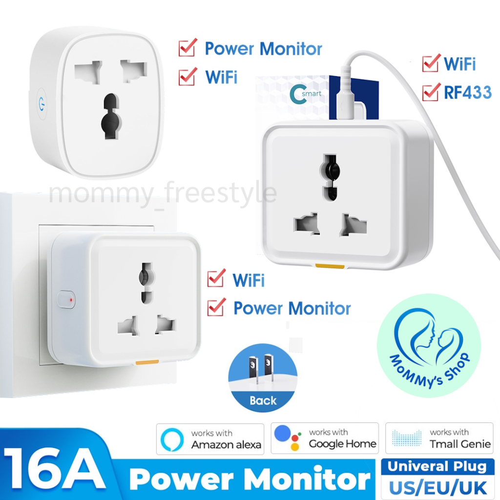 TUYA WiFi Smart Plug US/Universal Energy Monitor ปลั๊กไฟ วายฟาย แบบวัดไฟได้ / แบบวัดไฟไม่ได้ / แบบมี
