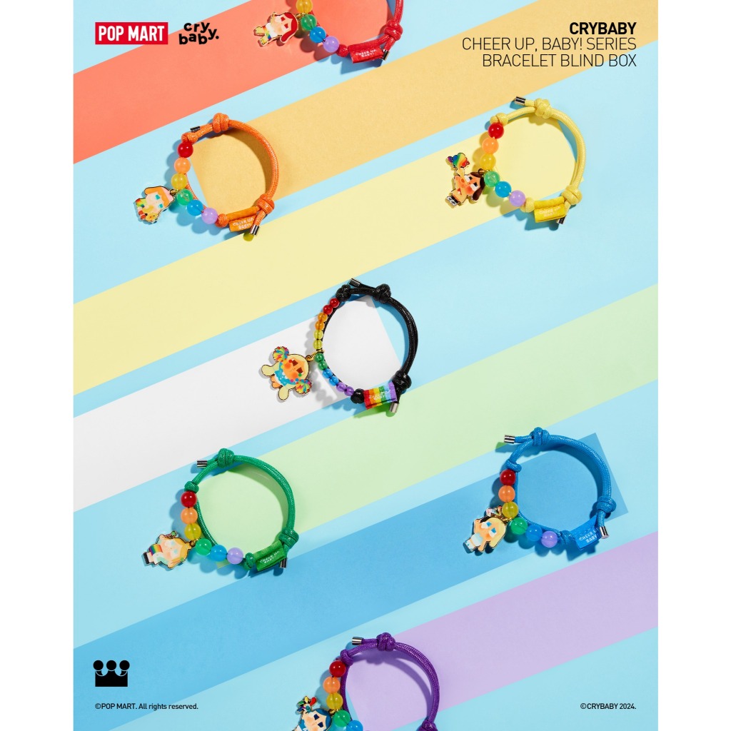 (พร้อมส่งจากไทย) POP MART CRYBABY CHEER UP, BABY! SERIES-Bracelet Blind Box กำไลข้อมือ