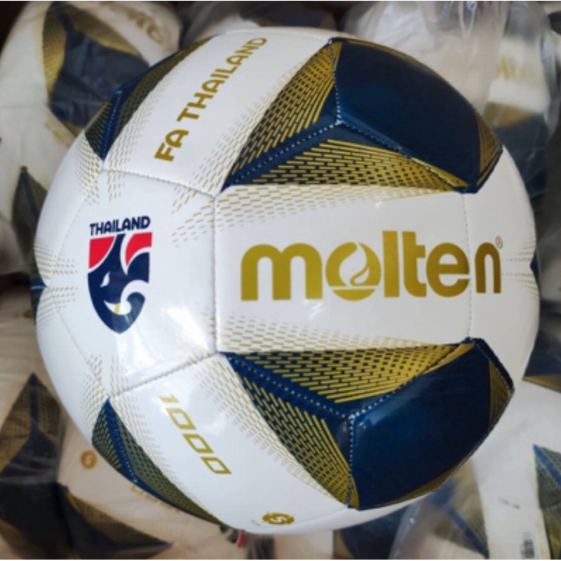 ลูกฟุตบอล ลูกฟุตบอลmolten F5A1000-TH ของแท้ ลูกฟุตบอลหนังเย็บ เอบร์5ลายFA THAILAND ตระกูลF5A1000(ของ