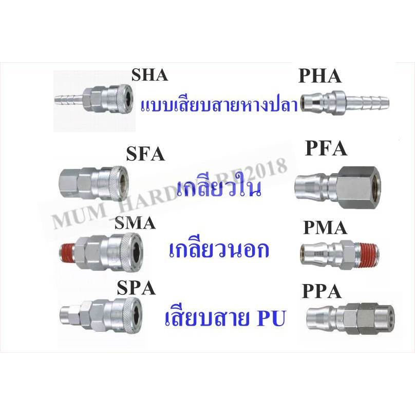 THB คอปเปอร์เกลียวนอก คอปเปอร์ตัวเมีย เสียบสายลม รุ่น SMA ขนาด(2,3,4 หุน)