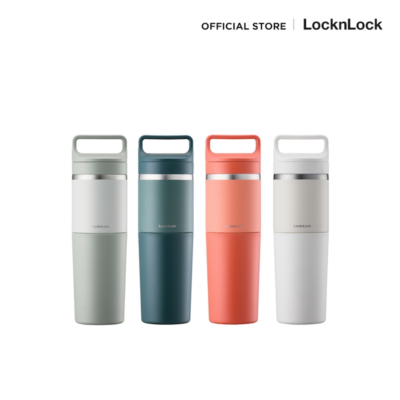 LocknLock กระบอกน้ำเก็บอุณหภูมิ SLO 2 IN 1 Handle Tumbler ความจุ 1000 ml. (1 L.) รุ่น LHC4332