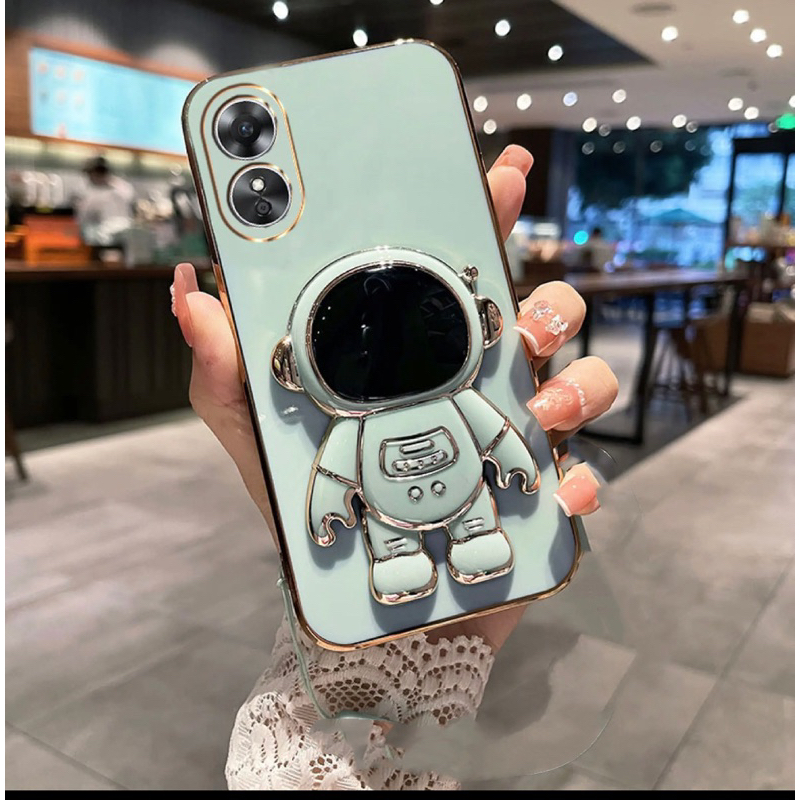 เคส นักบินอวกาศ ขาตั้ง  สำหรับรุ่น Oppo A38 A18 เคสโทรศัพท์ กันกระแทก เคสนิ่ม ฝาหลัง สวยน่ารัก สินค้าส่งจากไทย