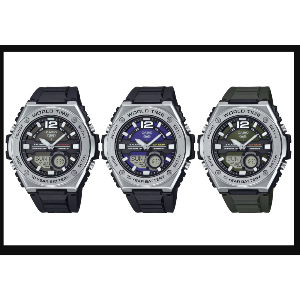 Casio MWQ-100 เป็นซีรีส์ใหม่ล่าสุดแบต 10 ปี ขนาด 50.6 มม แท้ศูนย์ cmg 1 ปี(MWQ-100-1AV)