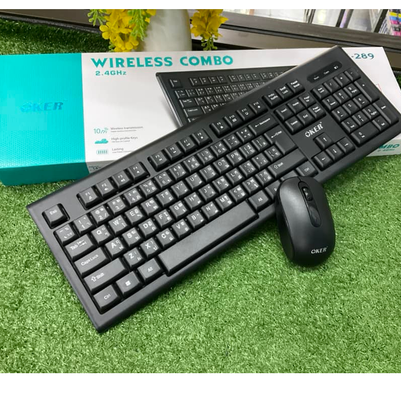 OKER KEYBOARD + Mouse OKER K-289 2.4G Wireless Combo 2IN1 WIRELESS