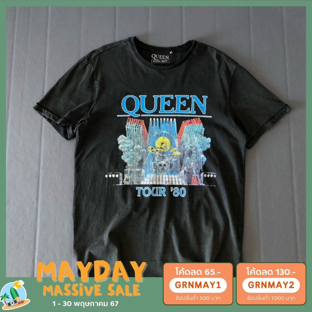 เสื้อยืดแขนสั้น Queen Tour '80 T-Shirt รับประกันของแท้ มือ1 พร้อมส่ง