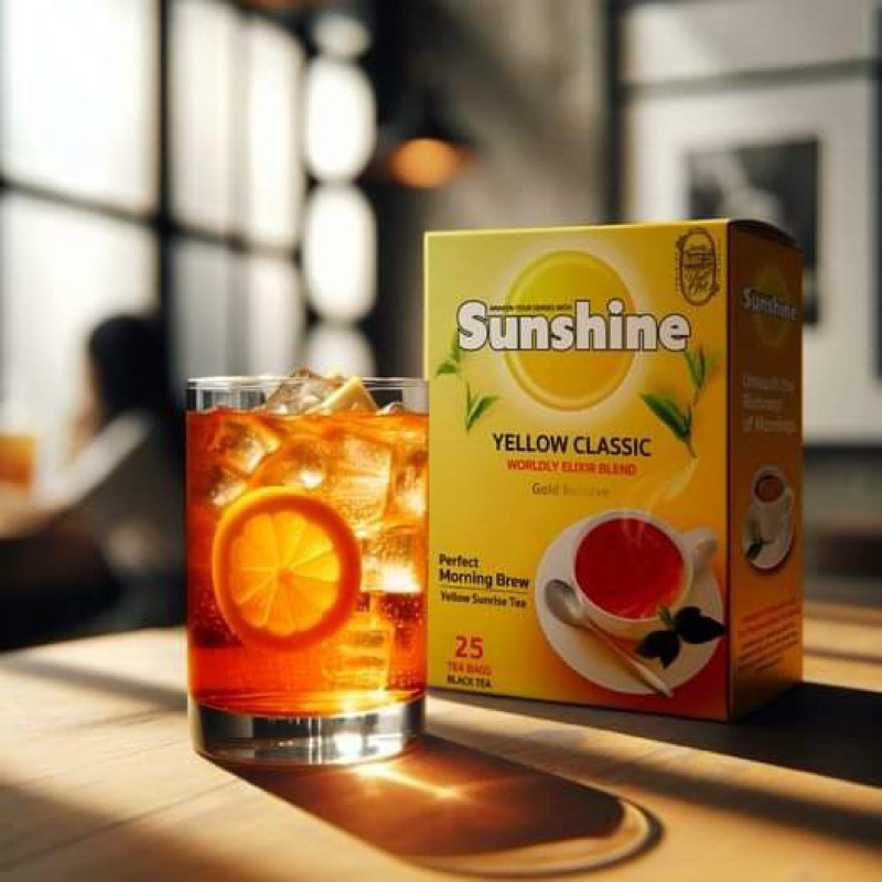 ชาดำ Yellow Sunshine Tea bag Yodcha Black Tea Yellow classic ตรา ยอดชา จาก เชียงใหม่ 25 ซอง / 50 ซอง