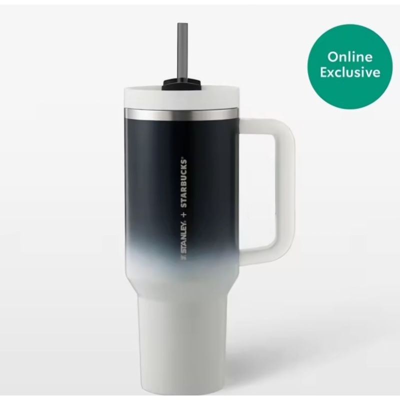 Starbucks Stainless Steel Stanley Gradient Black White Cold Cup 40 oz.