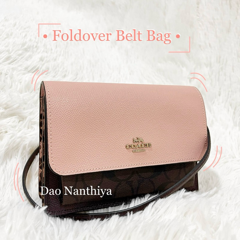 ✅พร้อมส่งในไทย Coach แท้💯% จากอเมริกา🇺🇸 Foldover Belt Bag