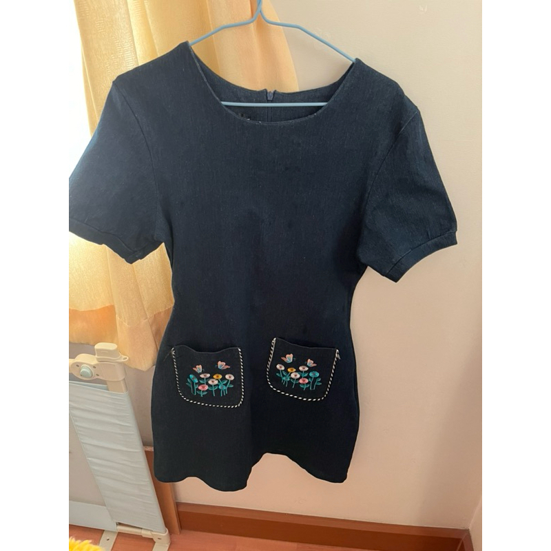 AP style เดรสยีนส์เข้ม