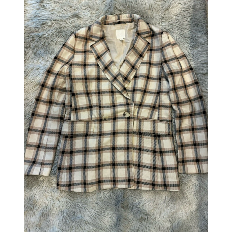 Blazer ลายสก็อต H&M EUR 38