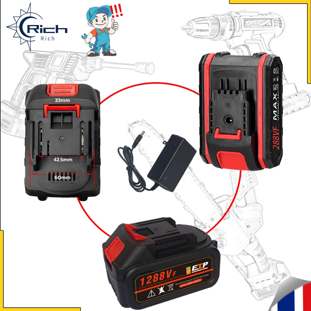 Li-ion battery แบตเตอรี่ประแจไฟฟ้า แบตเตอรี่สว่านไร้สาย  แรงดันไฟฟ้า:48V/288V/1288VF