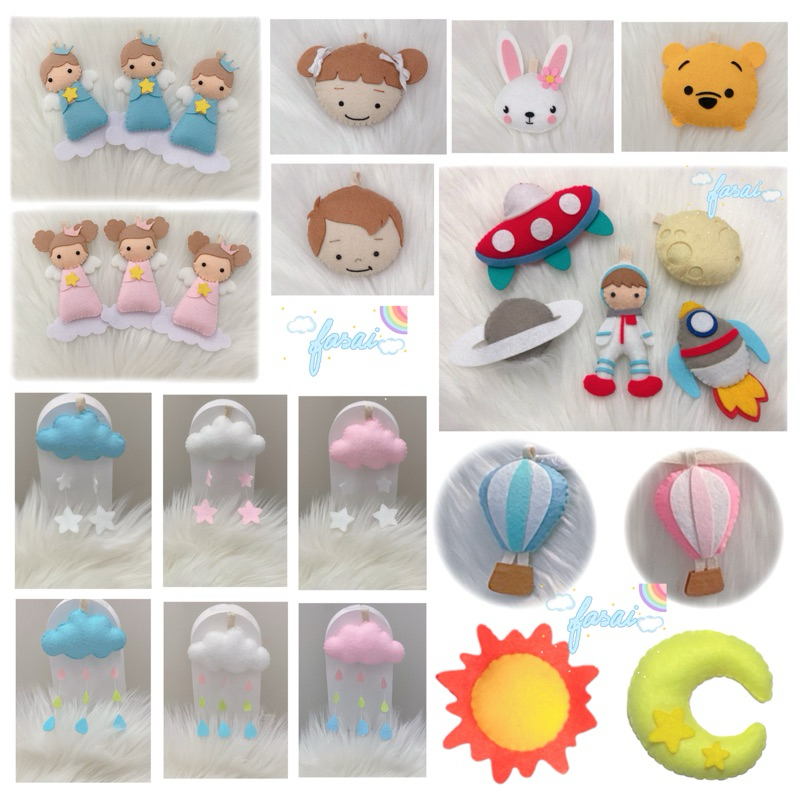 ตัวตกแต่งป้ายชื่อ ตุ๊กตา ผ้าสักหราด