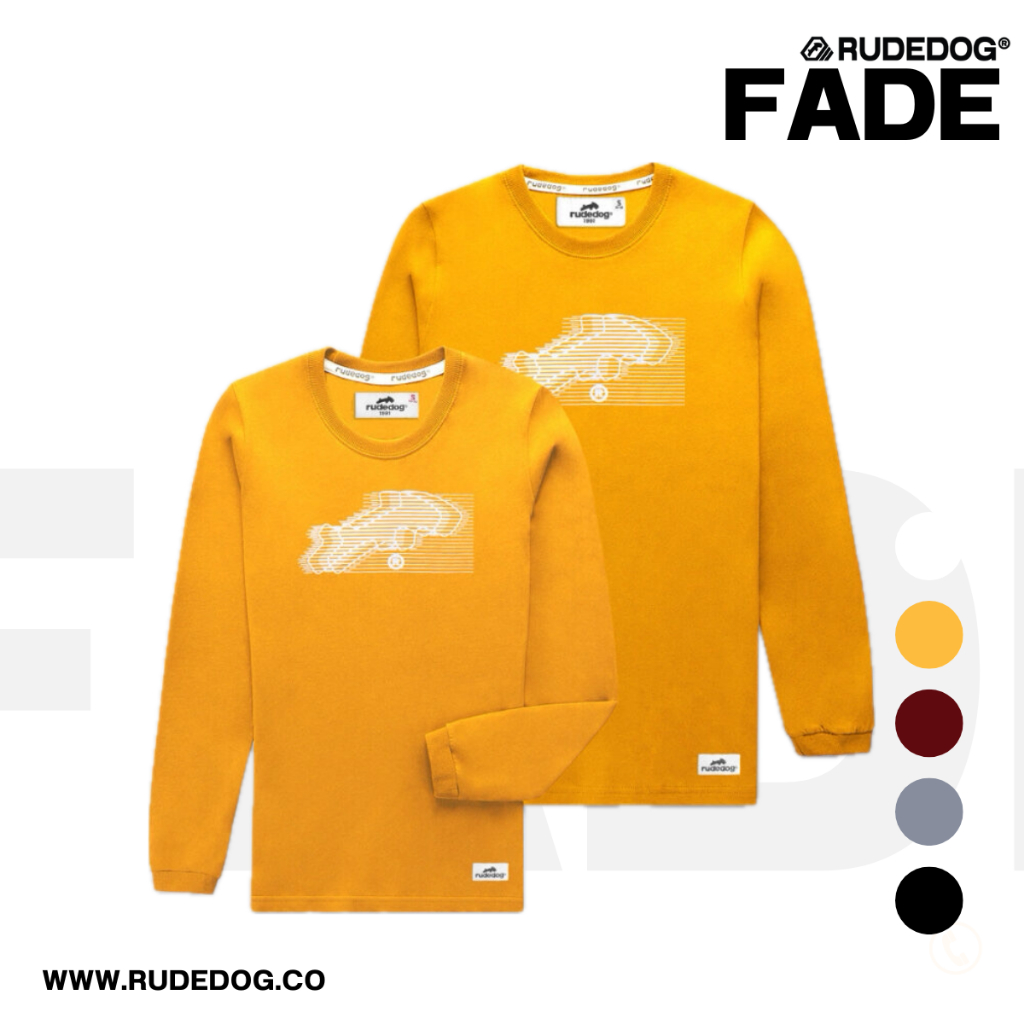 เสื้อยืดแขนยาว แบรนด์ RUDEDOG รุ่น Fade