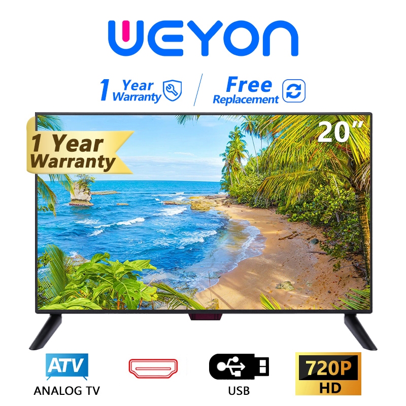 ทีวี WEYON ทีวีราคาถูก 20นิ้ว มัลติฟังก์ชั่ HD Ready LED TV (รุ่น W20-2ทีวีจอแบน) 20'' โทรทัศน์