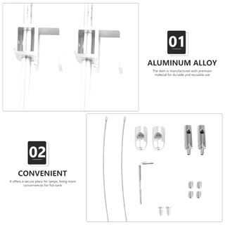 ขาแขวน XL-1 ห้อยโคมไฟ ในชุดมี 2 ขา แขวน ปรับระดับได้ ไฟ ทำจากอะลูมิเนียม พร้อมสลิง hanging kit aluminum / ตัวจับโคมไฟ