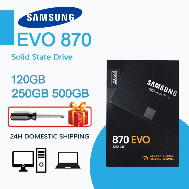 Samsung 870 EVO 120GB 250GB 500GB SSD Solid State Drive For Laptop Desktop Pc