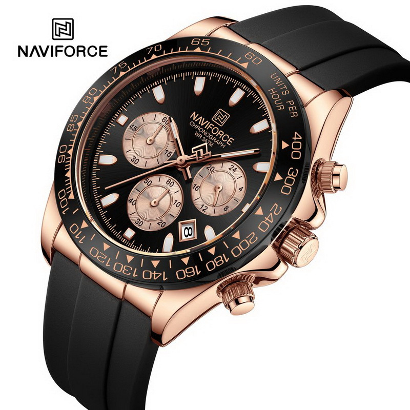 Naviforce นาฬิกาข้อมือผู้ชาย สปอร์ตแฟชั่น NF8054 สายซิลิโคน กันน้ำ ระบบอนาล็อก