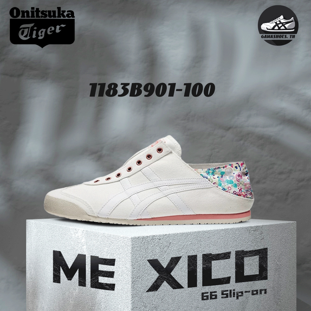 พร้อมส่ง !! Onitsuka Tiger MEXICO 66 slip-on 1183B901-100 รองเท้าลําลอง ของแท้ 100%