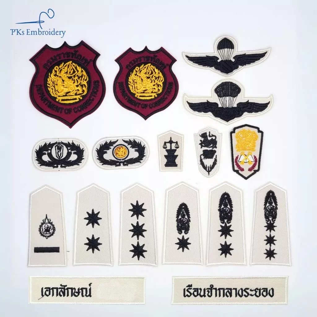 อาร์ม เครื่องหมาย อินทรธนู กรมราชทัณฑ์ ชุดสีกากี