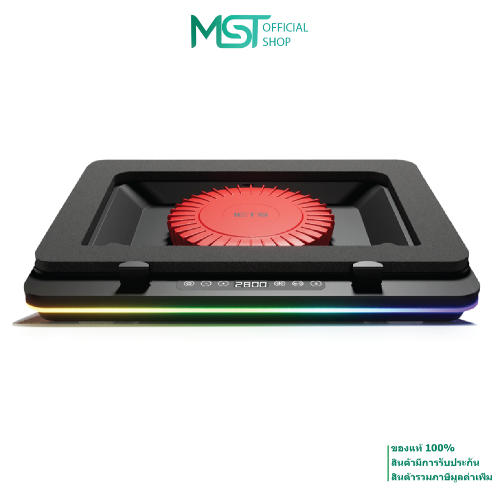 IETS GT626 COOLING PAD พัดลมระบายความร้อนโน้ตบุ๊ค RGB 2800RPM รองรับโน๊ตบุ๊ค 14 - 19.3"ประกันไทย 1ปี