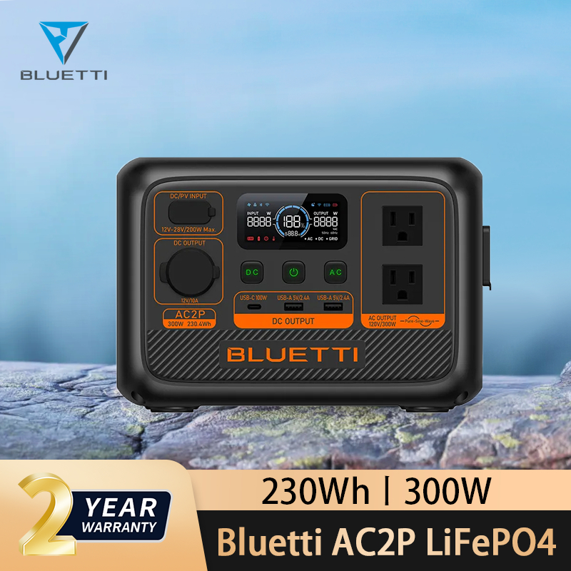 Bluetti AC2P Portable Power Station 300W/230Wh แบตเตอรี่สำรองไฟ 220V แบตเตอรี่สำรองพกพา